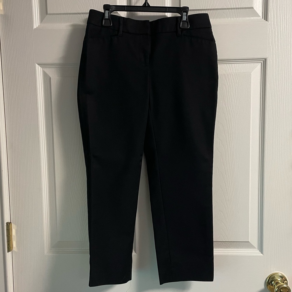 White House Black Market Perfect Form Straight Crop Black Pants
